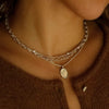 Silver Orchid Necklace Layering Set