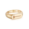 Single Daisy Signet Ring 18ct Gold Plate