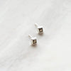 Smokey Quartz Stud Earrings Sterling Silver