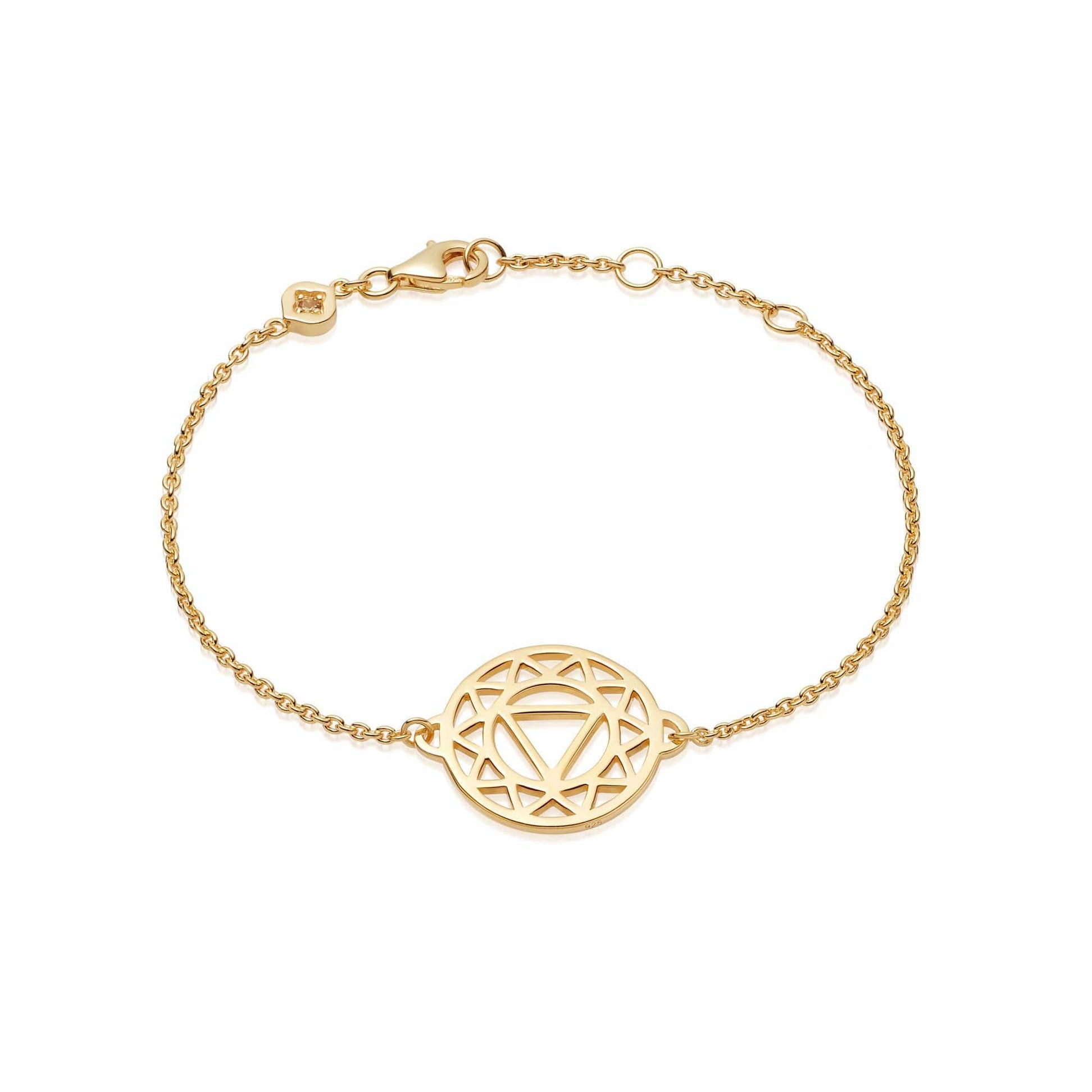 Solar Plexus Chakra Chain Bracelet 18ct Gold Plate