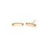 Stacked Bar Studs 18Ct Gold Plate