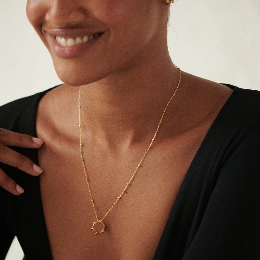 Bobble Eternity Necklace 18ct Gold Plate