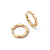 Bar & Ball Huggie Hoop Earrings 18ct Gold Plate