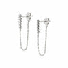 Rope And Chain Drop Earrings Sterling Silver