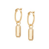 Stacked Rope Charm Earrings 18Ct Gold Plate