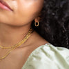 Rope Creole Hoop Earrings 18ct Gold Plate