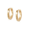 Rope Huggie Hoop Earrings 18ct Gold Plate