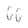 Stacked Rope Midi Hoop Earrings Sterling Silver