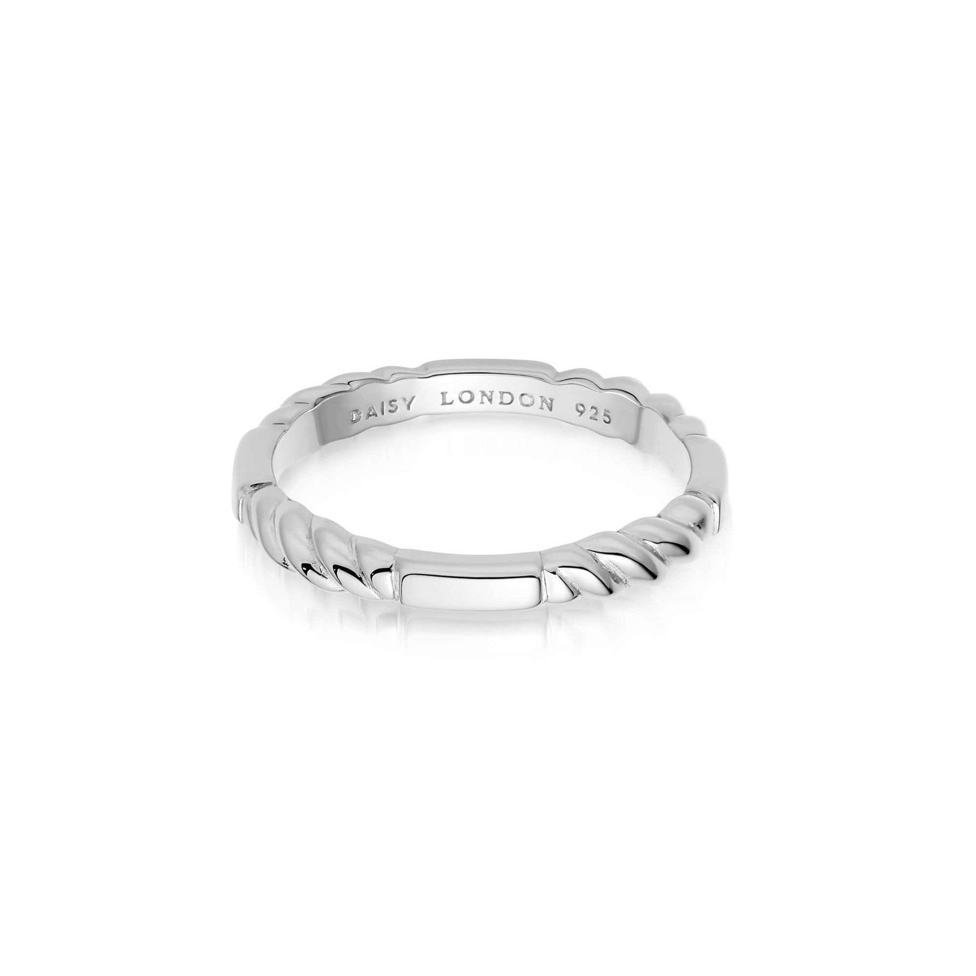 Classic Rope Band Ring Sterling Silver