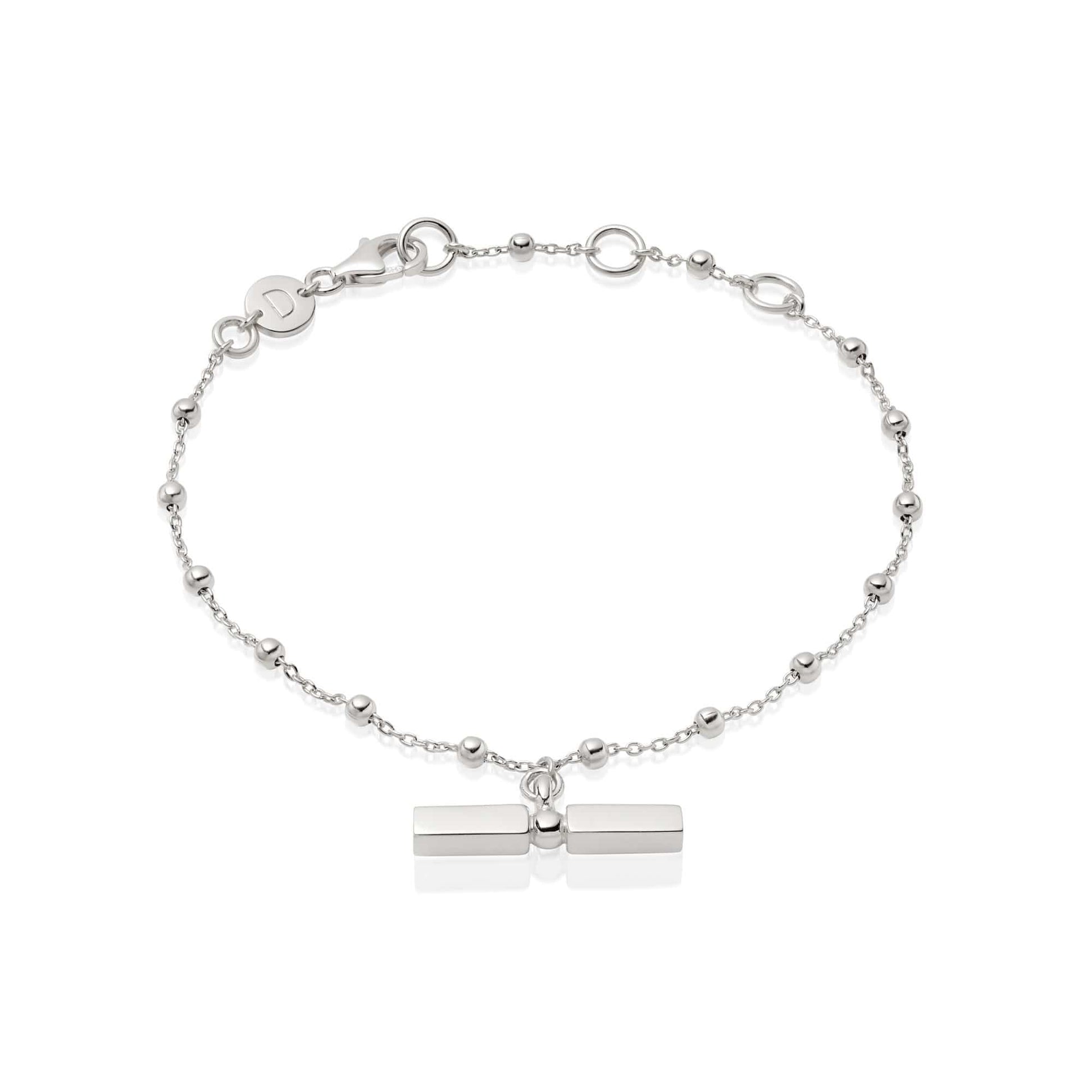 T Bar Bobble Bracelet Sterling Silver