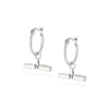 T Bar Earrings Sterling Silver