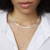 T Bar Bobble Chain Necklace Sterling Silver