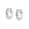 Studded Huggie Hoop Earrings Sterling Silver