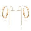 T Bar Chain & Flow Earring Set 18ct Gold Plate