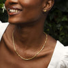 Thin Beaded Necklace 18ct Gold Plate