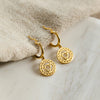 Throat Chakra Earrings 18ct Gold Plate