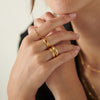 Tigers Eye Ring 18ct Gold Plate