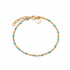 Treasures Turquoise Beaded Bracelet 18ct Gold Plate