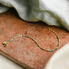 Treasures Turquoise Beaded Bracelet 18ct Gold Plate