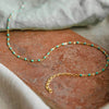 Treasures Turquoise Beaded Necklace 18ct Gold Plate