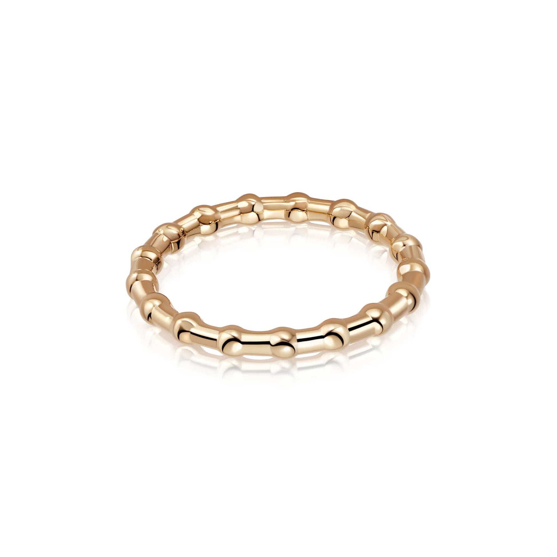 Modern Bobble Stacking Ring 18ct Gold Plate