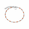 Treasures Coral Beaded Bracelet Sterling Silver