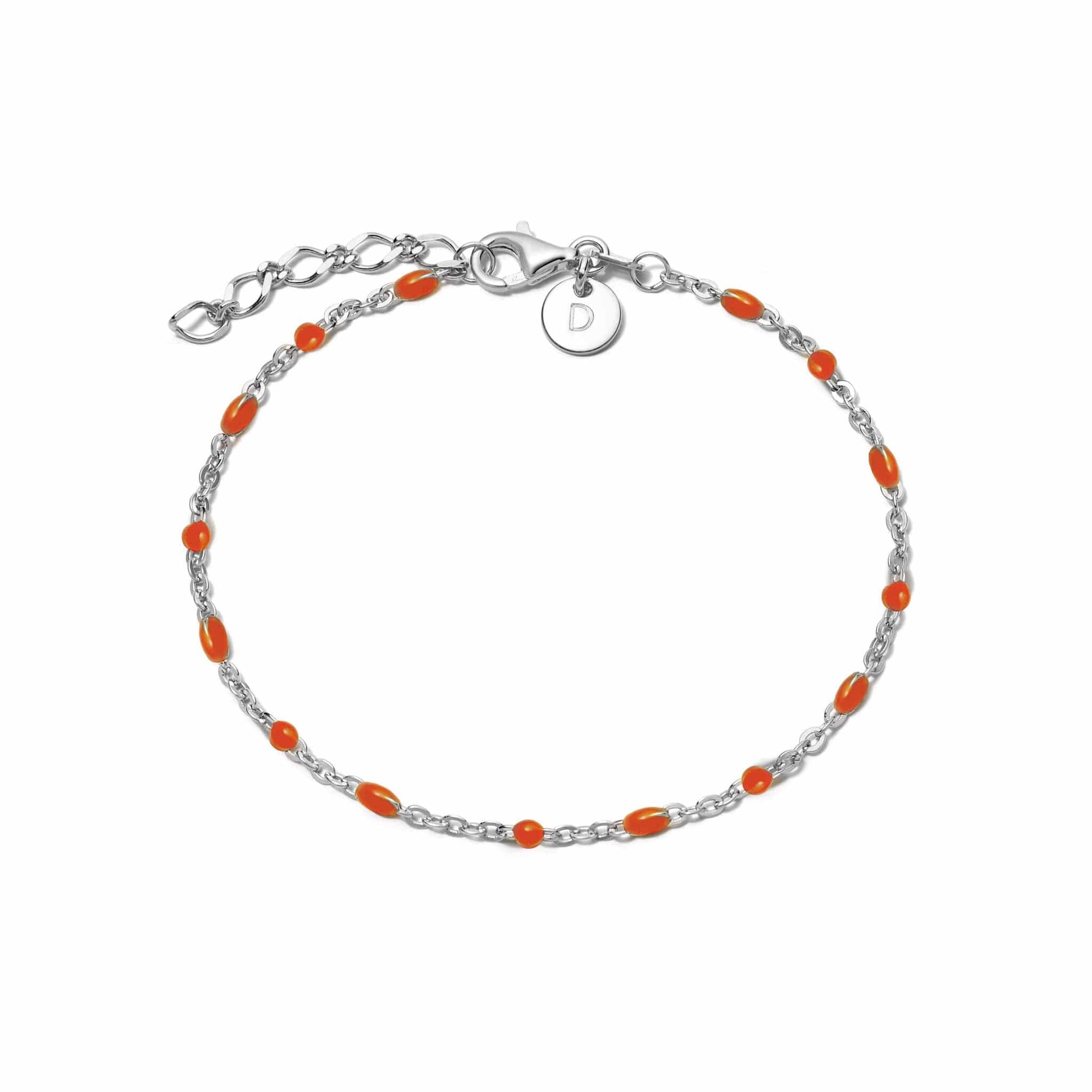 Treasures Coral Beaded Bracelet Sterling Silver