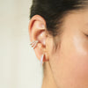 Double Rope Hoop Earrings Sterling Silver