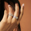 Double Rope Stacking Ring Sterling Silver