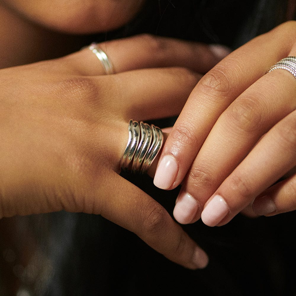 Sandwave Band Ring Sterling Silver