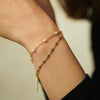 Seed Pearl Chain Bracelet 18ct Gold Plate