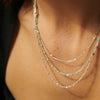 Seed Pearl Chain Necklace Sterling Silver