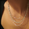 Seed Pearl Chain Necklace Sterling Silver