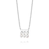 Treasures Seed Pearl Trio Necklace Sterling Silver