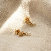 Sunburst Seed Pearl Stud Earrings 18ct Gold Plate