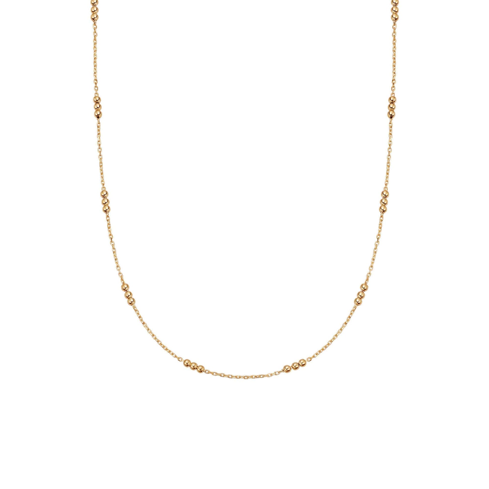 Triple Bead Chain Necklace 18ct Gold Plate