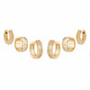 Triple Huggie Earring Stack 18ct Gold Plate