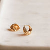 Ridged Huggie Earrings 18ct Gold Plate