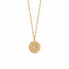 Woven Coin Necklace 18ct Gold Plate